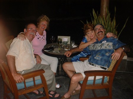 Sue and I with friends in Acapulco