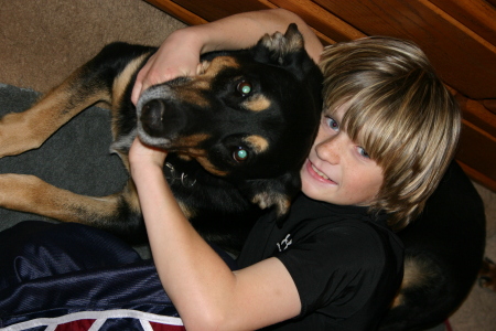 Zak - age 10 - with Scooby