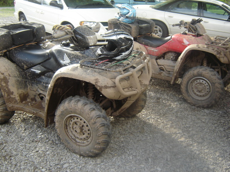 OUR ATV'S after poker run 5-3-08