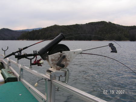 Fishing on Jocassee lake.