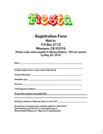 Registration form