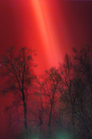 Rare Red Aurora