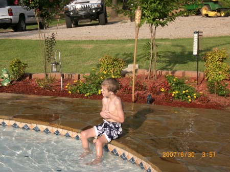  My oldest Tate enjoying the pool