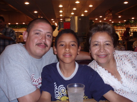 My brother Danny, Jalani and and my mom