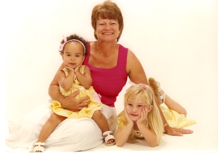 Grandma & her girls; Revan & Kaylee