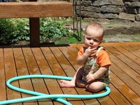 William in Grandma's backyard May 2007