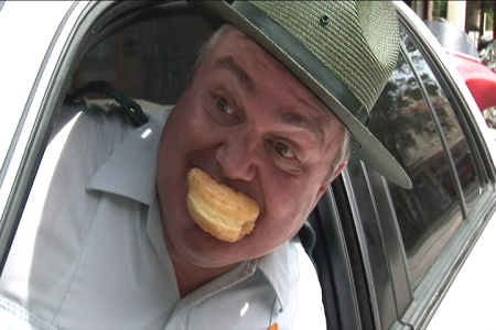 Deputy Buddy Riggs (Robert Shuster) caught off guard!!!