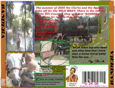 Bandera (The back cover of one of the many Home movies I have made)