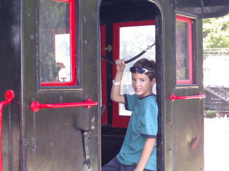 Connor at the Museum of Transportation