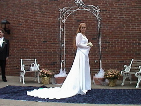 Rachel on her wedding day