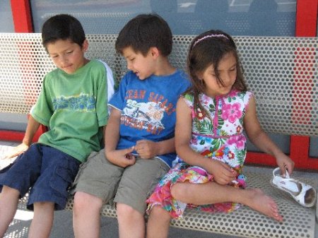 Kids Parked Outside of Target