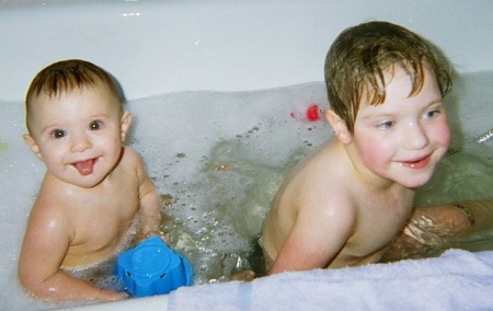 Kate & Emily in the bath