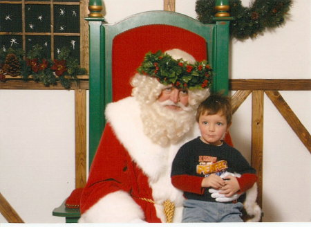 My son Gino with Santa 12/2006