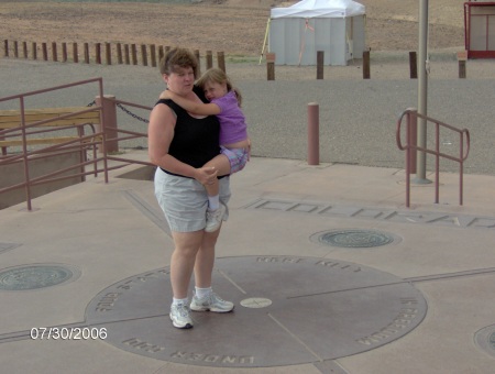 Wife and daughter at Four Corners