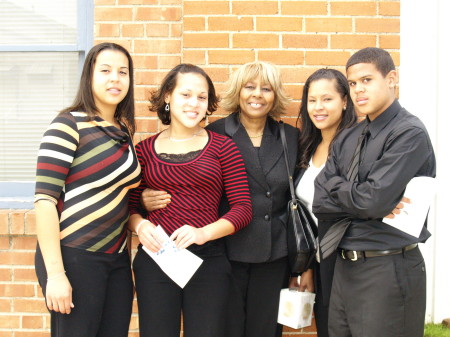 Thea, Macina, Grandma, Me, and Moe 4/07