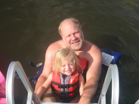 Swimming with Granddaughter July 2006