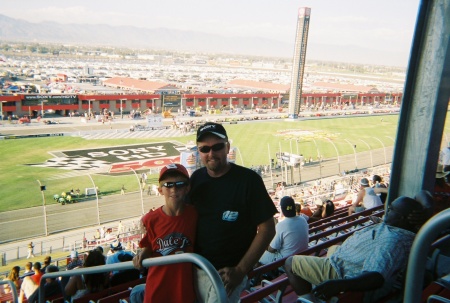 My son and I at California Speedway '06
