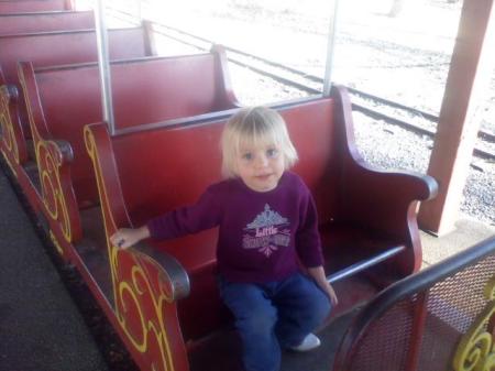 Kayla on zoo train