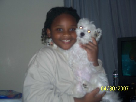 MY DAUGHTER TILISA & OUR DOG TOBIE