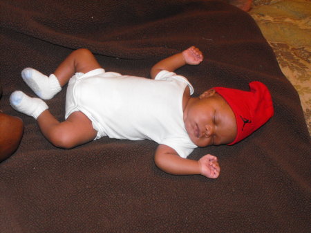 Jayden Red Nike Sleeping