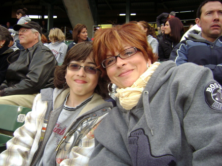 Having fun with my son at the Baseball game!