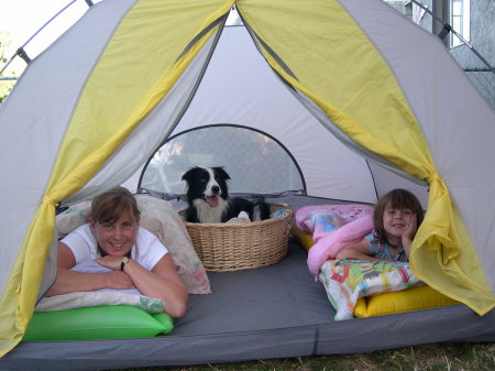 Camping out in our backyard