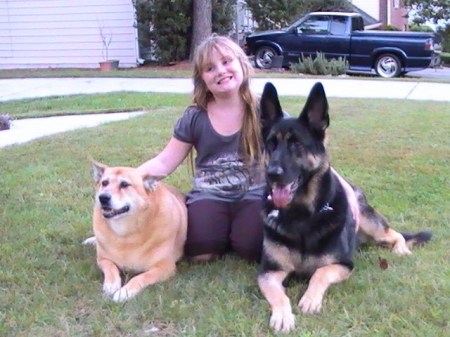 Karena and her dogs