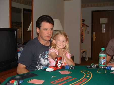 Mikayla and I at the poker table