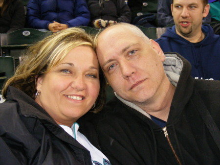 Chris and Amy at the Mariners Game