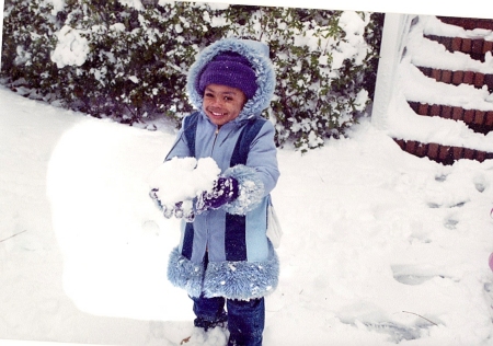 BRIAUNNA PLAYING IN THE SNOW