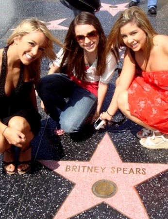 the girls on our trip to hollywood to see the musical "Wicked"