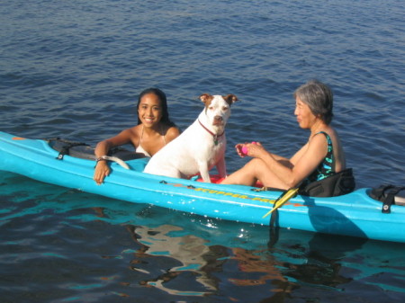 Kayaking with Mika and Jenny