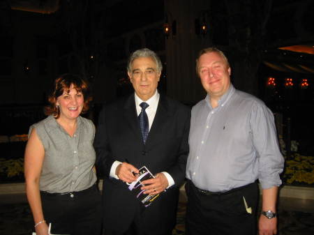 My husband, Dave and I with my idol Placido Domingo!