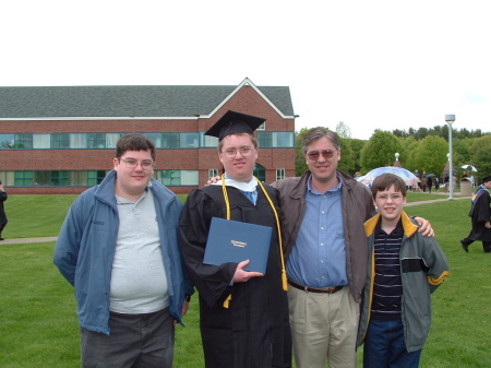 David graduates from college