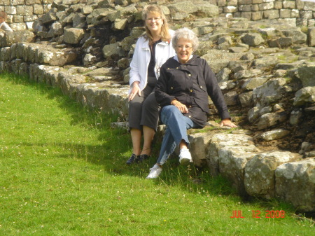 Mom & I at Hadrian's Wall/Scotland July 2008