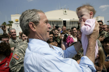 My youngest daughter Christine with President Bush