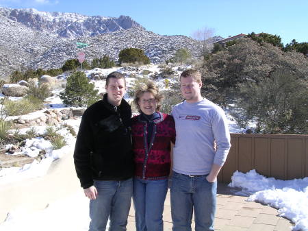 Trevis (left) and Griffin visited me in ABQ