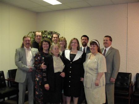 Immediate family at my father's funeral in 2004