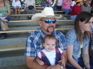 Me and my daughters at the rodeo 6/06