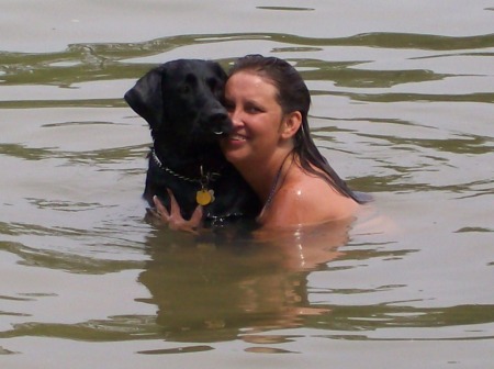 my lovely wife & Sophie, our lab