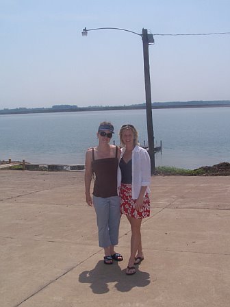 Laura and sister, Natalie, at the Ohio River