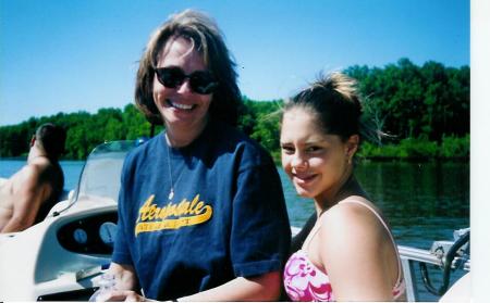 Me and my daughter 2003 on the lakes at Cataract