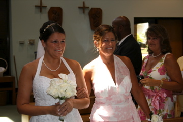 Walking Lia down the aisle