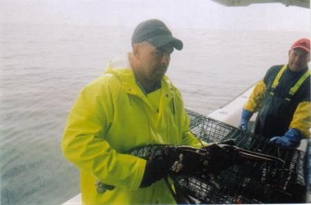 Hubby with catch of the day