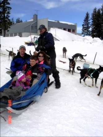 Dog sled ride; Mt. Bachelor; Oregon