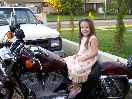 Granddaughter on my bike