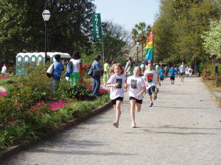 My girlies at the Cooper River Bridge Kids Run 2007