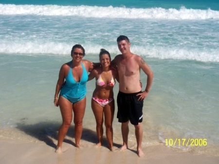 Myself and kids in Cancun 2006