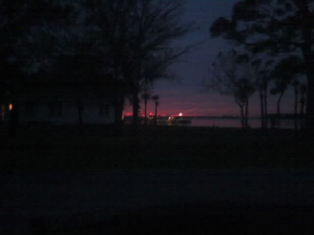 the view of the sunset from my house on the gulf of mexico