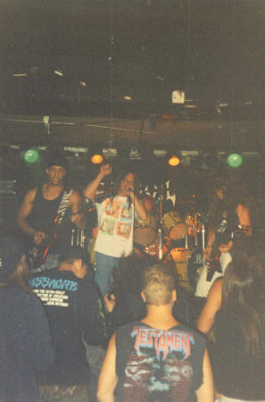 On stage with my band Mid-Evil in 1997
